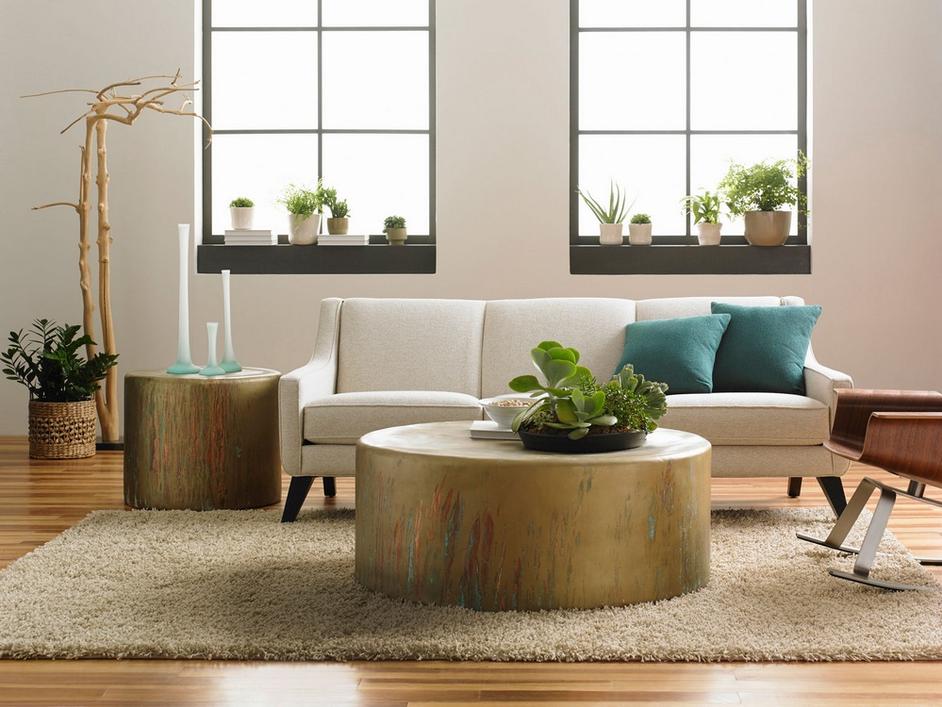 Button End Table, Lichen Finish by PHILLIPS COLLECTION