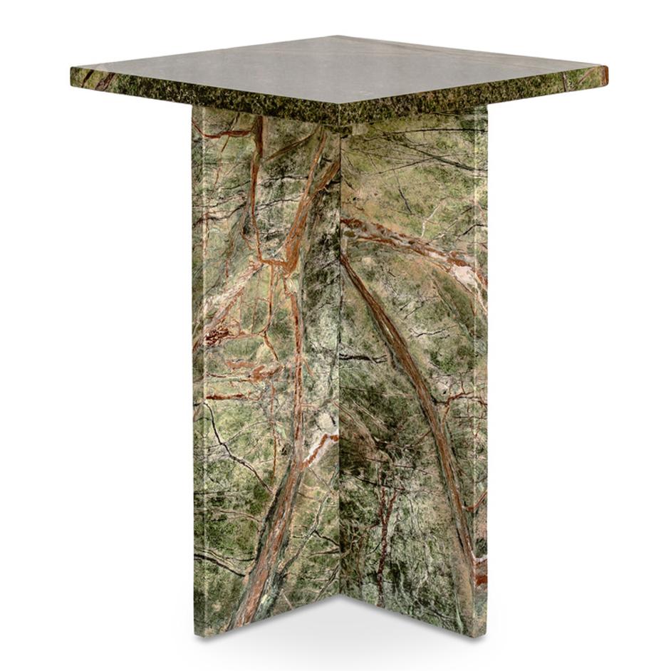 Blair Accent Table Rainforest Green Marble by Moes Home