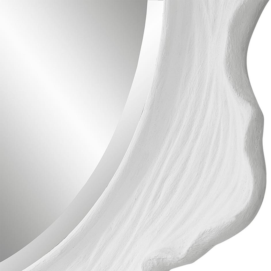 Sea Coral White Round Mirror by Uttermost