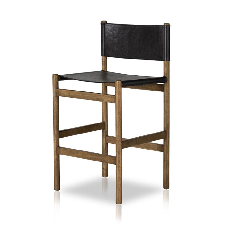 Kena Stool In Sonoma Black In Counter by FOUR HANDS