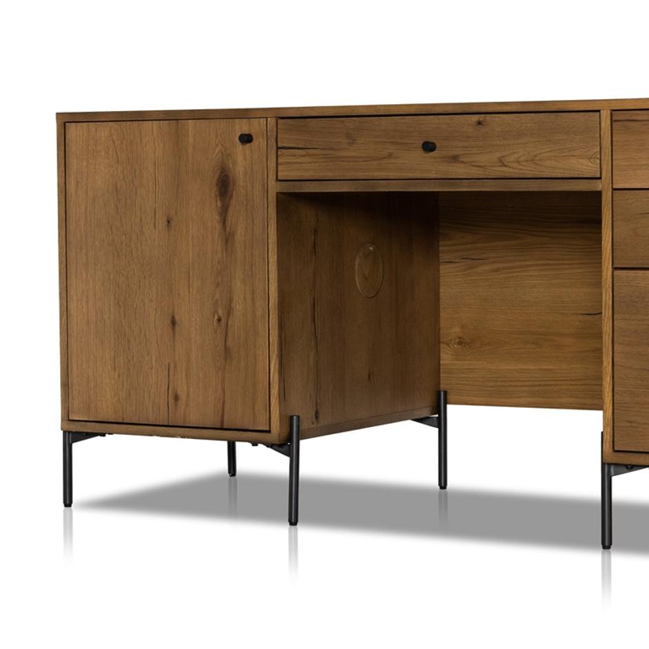 Eaton Executive Desk - Amber Oak Resin by Four Hands