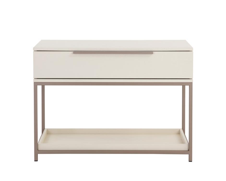 REBEL NIGHTSTAND - LARGE - CHAMPAGNE GOLD - CREAM by Sunpan