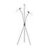 Ludwig Floor Lamp In Rust And Frosted Glass And Clear Cord by Four Hands