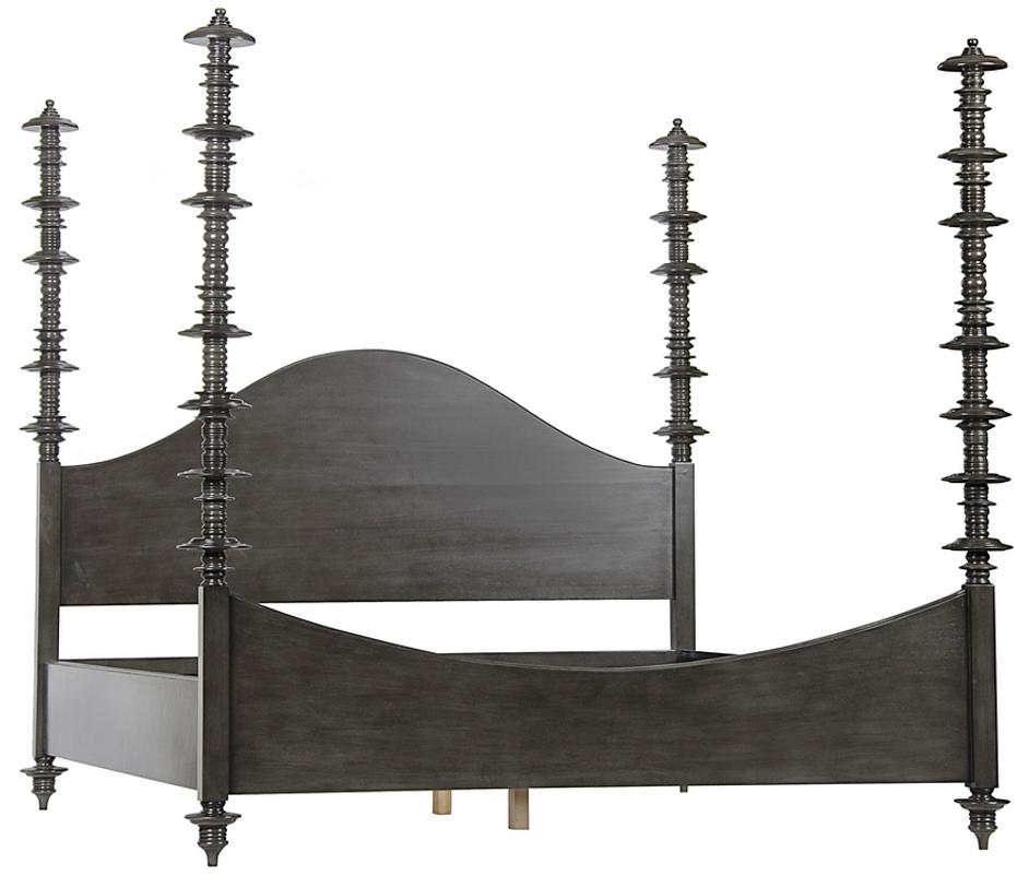 Eastern King Ferret Bed in Pale Mahogany by Noir Furniture