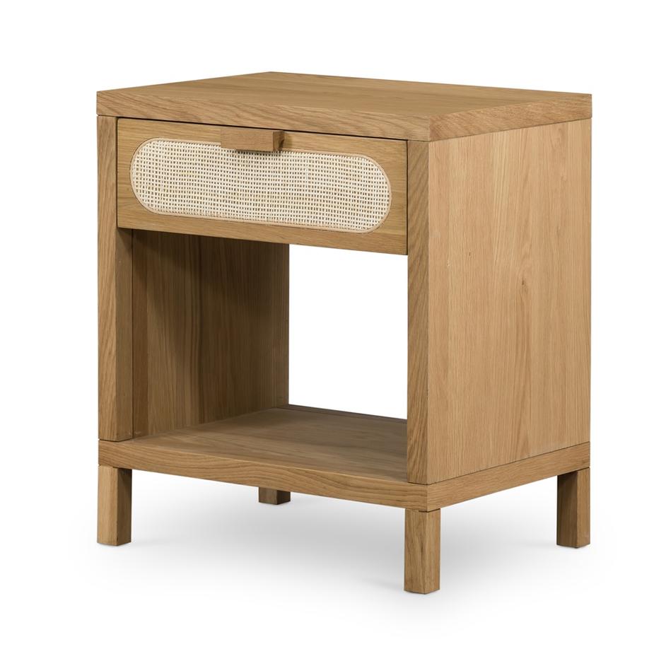 Allegra Nightstand-Natural Cane by FOUR HANDS