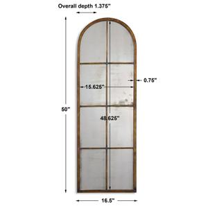 Amiel Arched Brown Mirror by Uttermost