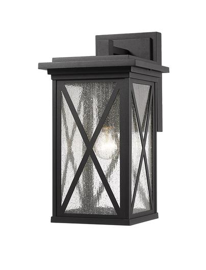 Brookside 1 Light Outdoor Wall Sconce in Black Finish by Z-Lite