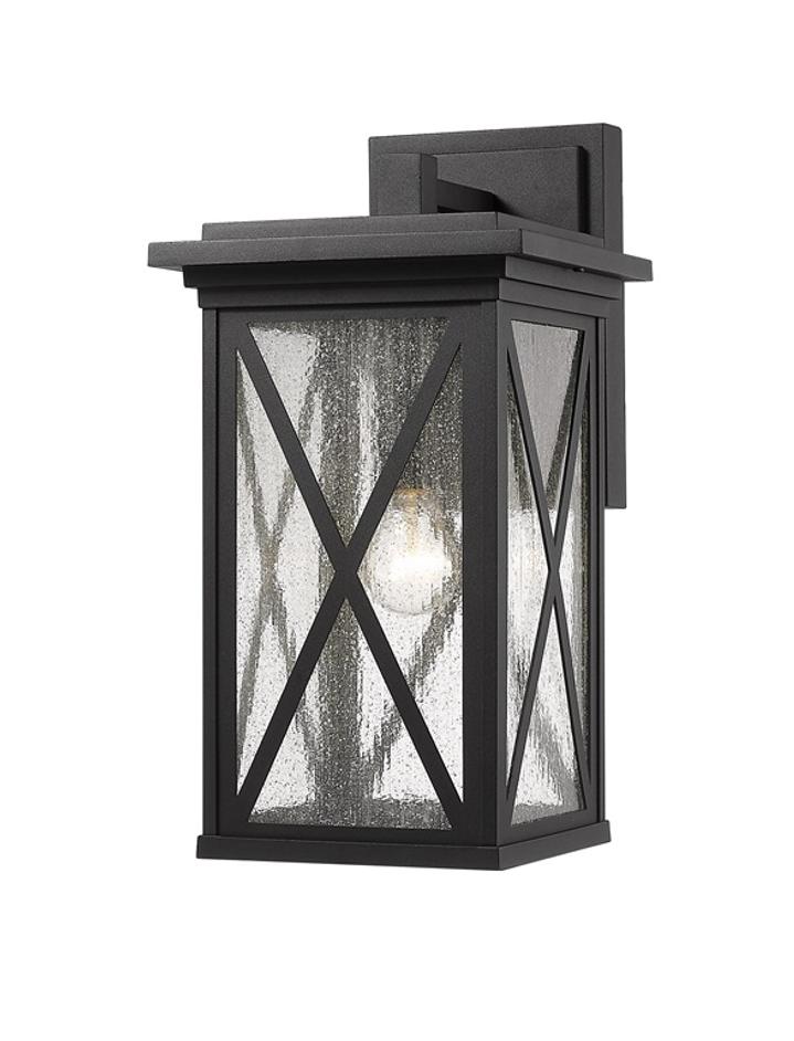 Brookside 1 Light Outdoor Wall Sconce in Black Finish by Z-Lite