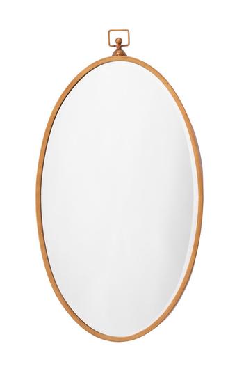 Wade Iron Mirror, Antique Brass by Jamie Young