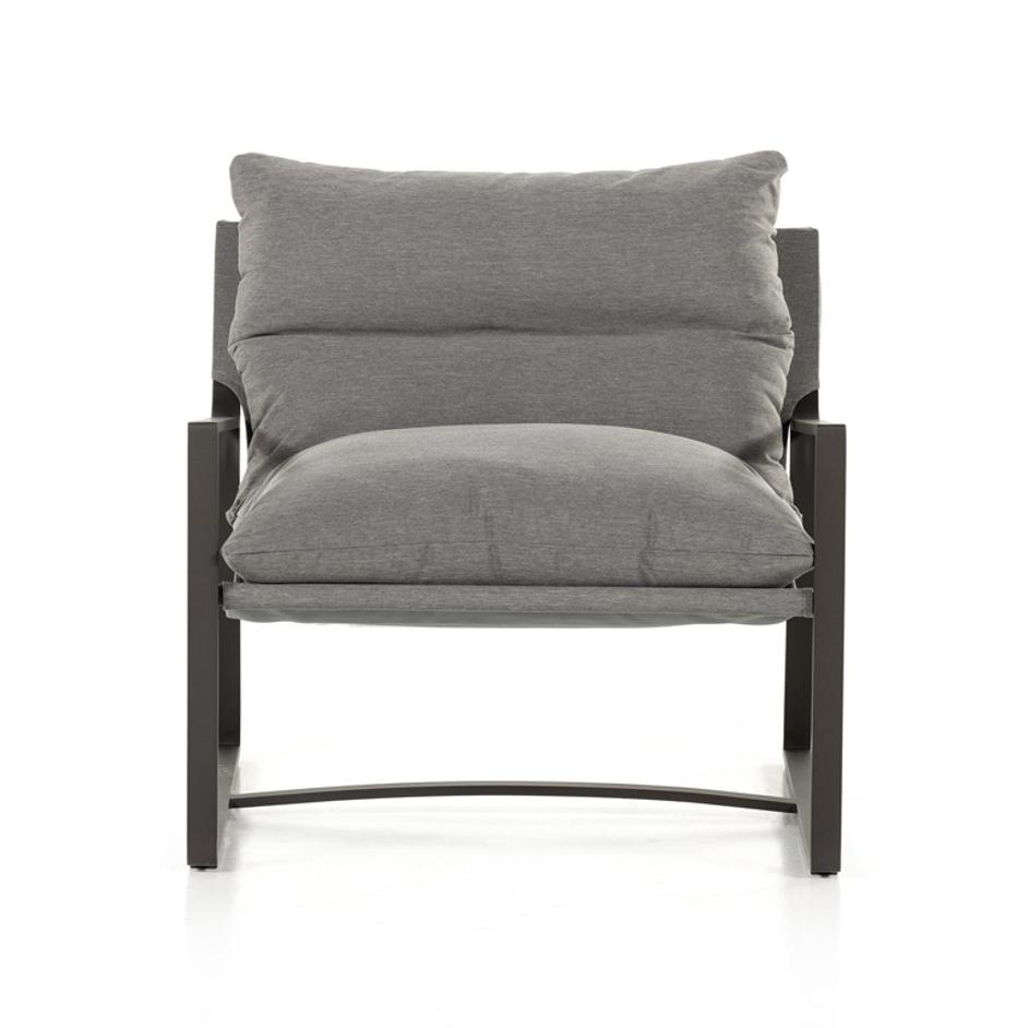 Avon Outdoor Sling Chair In Charcoal by FOUR HANDS