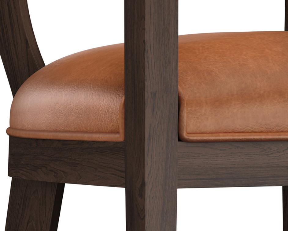 BRYLEA BARSTOOL - BROWN - SHALIMAR TOBACCO LEATHER by Sunpan