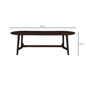 TRIE DINING TABLE SMALL DARK BROWN by Moes Home