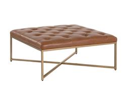 Endall Ottoman - Square - Vintage Camel by Sunpan
