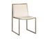 Blair Dining Chair - Antique Brass - Castillo Cream by Sunpan