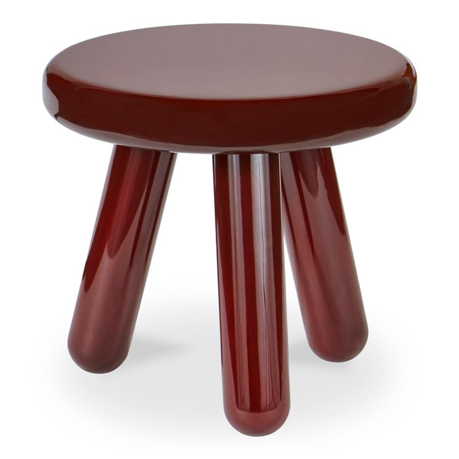 Joy Accent Table Deep Red Lacquer by Moes Home