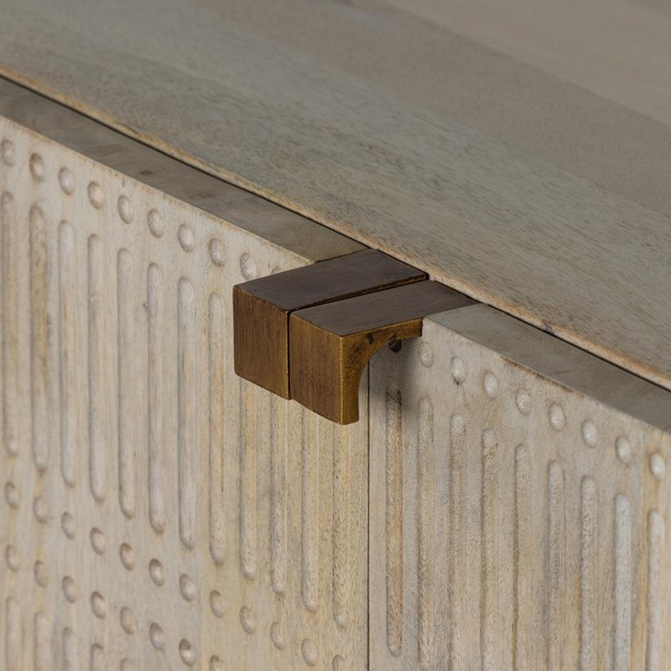 Kelby Sideboard In Light Wash Carved Mango by FOUR HANDS