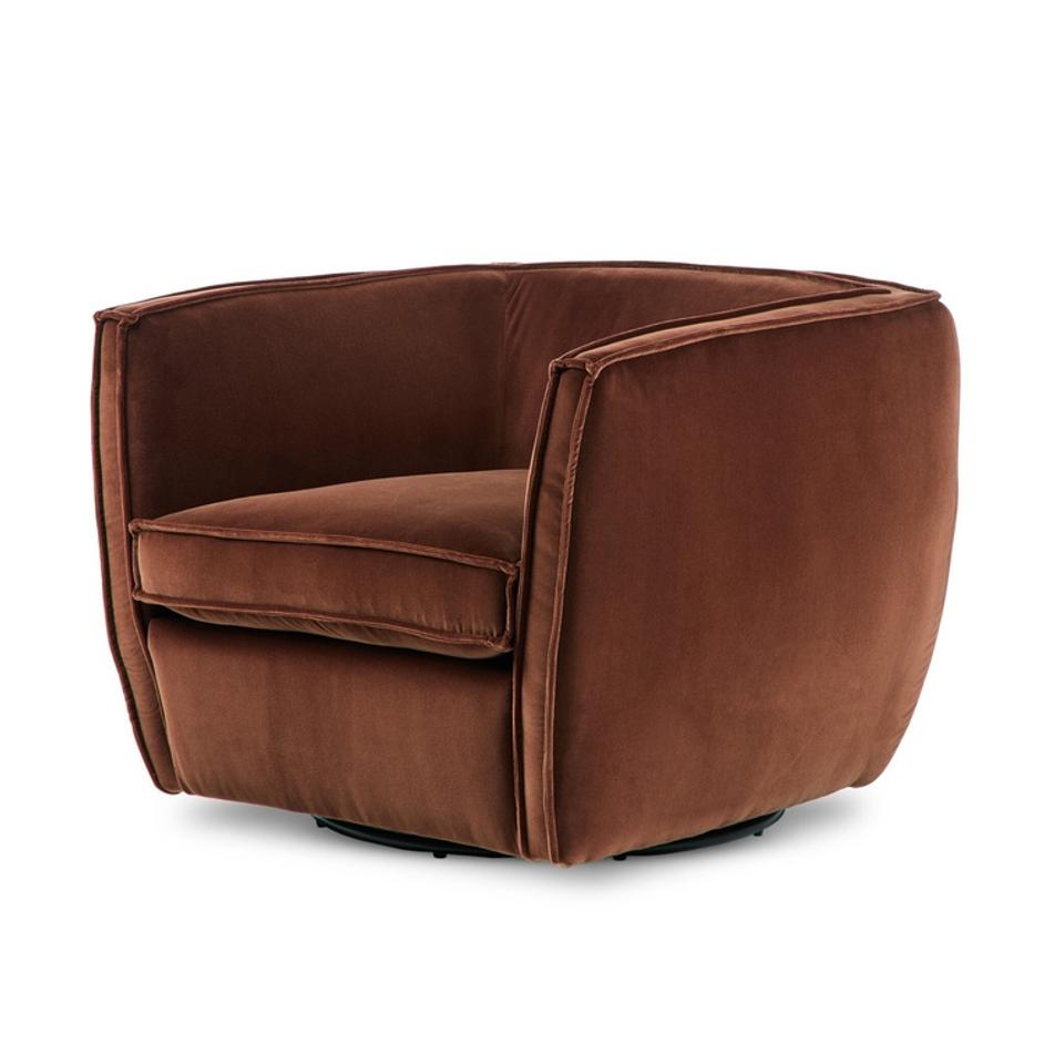Rashi Swivel Chair - Surrey Auburn by Four Hands