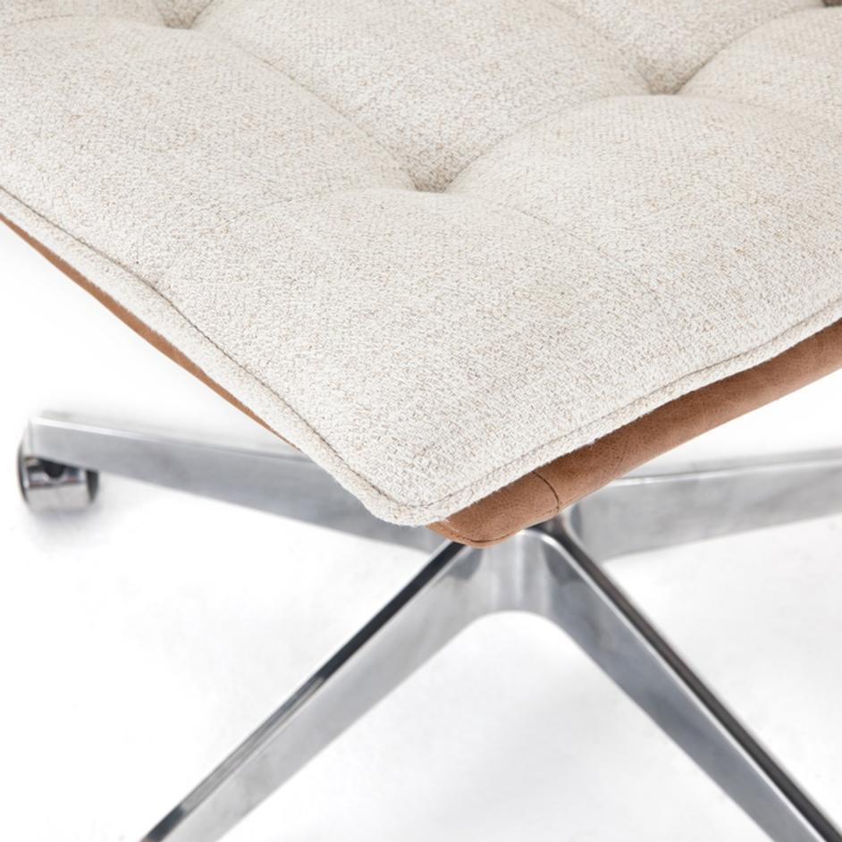 Quinn Desk Chair In Chaps Saddle by FOUR HANDS