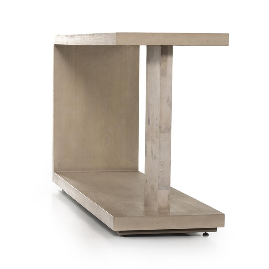 Darian Console Table In White Mahogany by FOUR HANDS