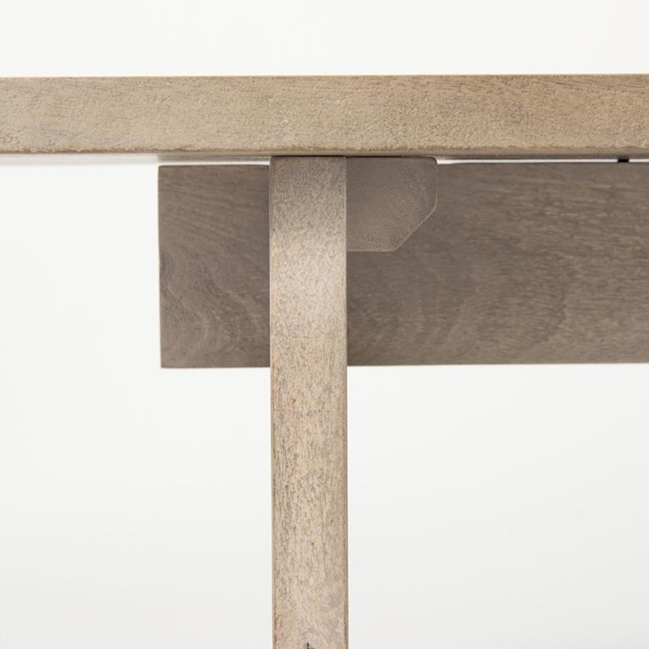 Aida 18H Light Gray Wood Dining Bench by Mercana