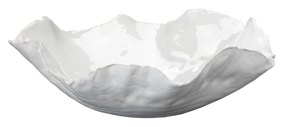 Peony  Ceramic Decorative Bowl, White by Jamie Young