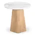 Evelyn Accent Table Ashen Grey Matrix Marble by Moes Home