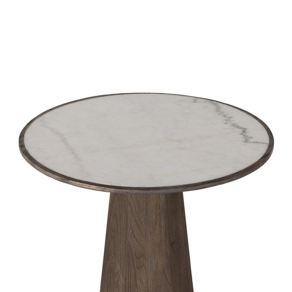 Skye End Table - White Marble by Four Hands