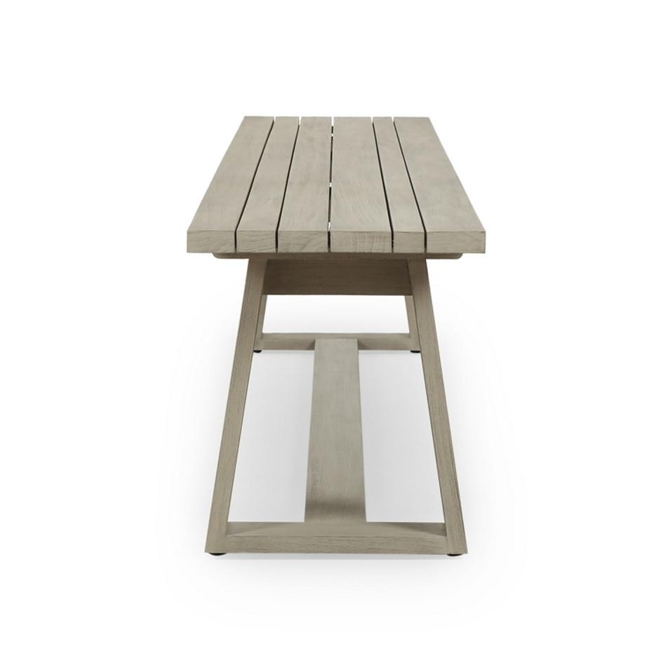 Atherton Outdoor Dining Bench to Grey by FOUR HANDS
