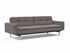DUBLEXO SLEEPER SOFA W/ARMS in MIXED DANCE GREY FABRIC WITH Stainless Steel LEGS 521 by INNOVATION USA
