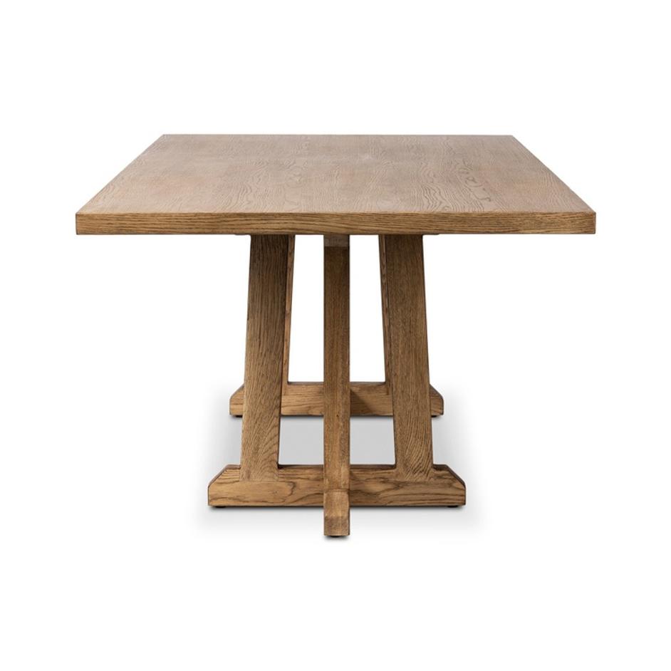 Indie Dining Table In Light Weathered Oak And Light Weathered Oak Veneer by Four Hands