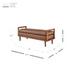 William KD PU Bench, Vintage Cider by New Pacific Direct