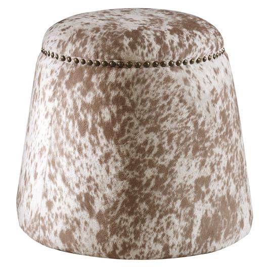 Gumdrop Cow Hide Ottoman by Uttermost