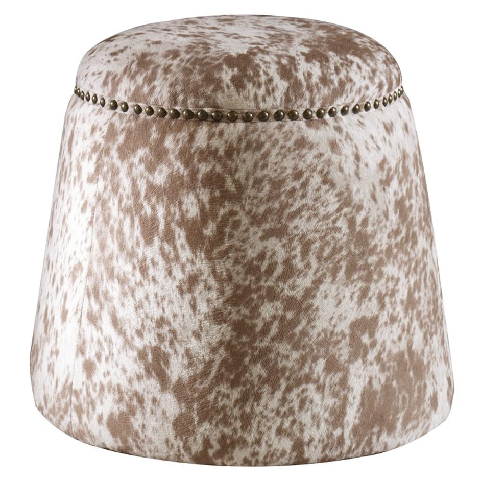 Gumdrop Cow Hide Ottoman by Uttermost