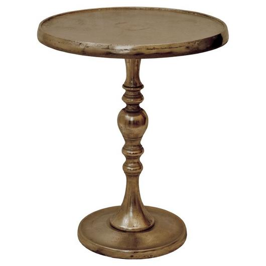 Romina Brass Accent Table In Aluminum by Renwil