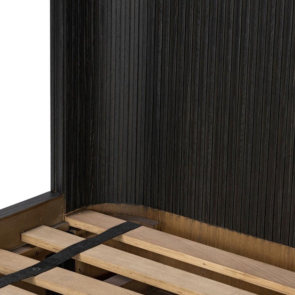 Fletcher King Bed - Distressed Black Oak by Four Hands