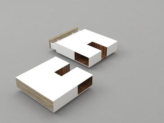 three woods coffee table by Nuans Design