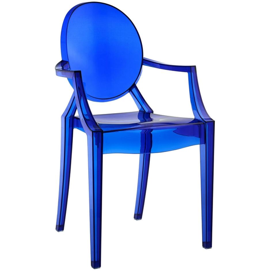 Marie Dining Armchair In Blue by Modway Furniture