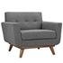 Anthem Upholstered Fabric Armchair In Expectation Gray by Modway Furniture