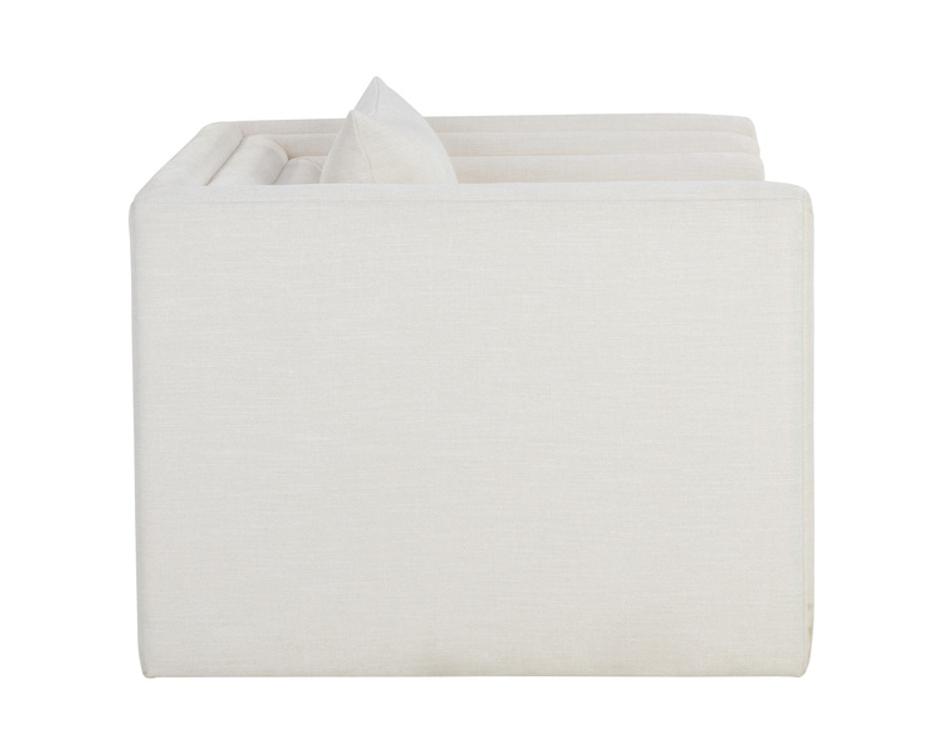 KIRA ARMCHAIR - HEATHER IVORY TWEED by Sunpan