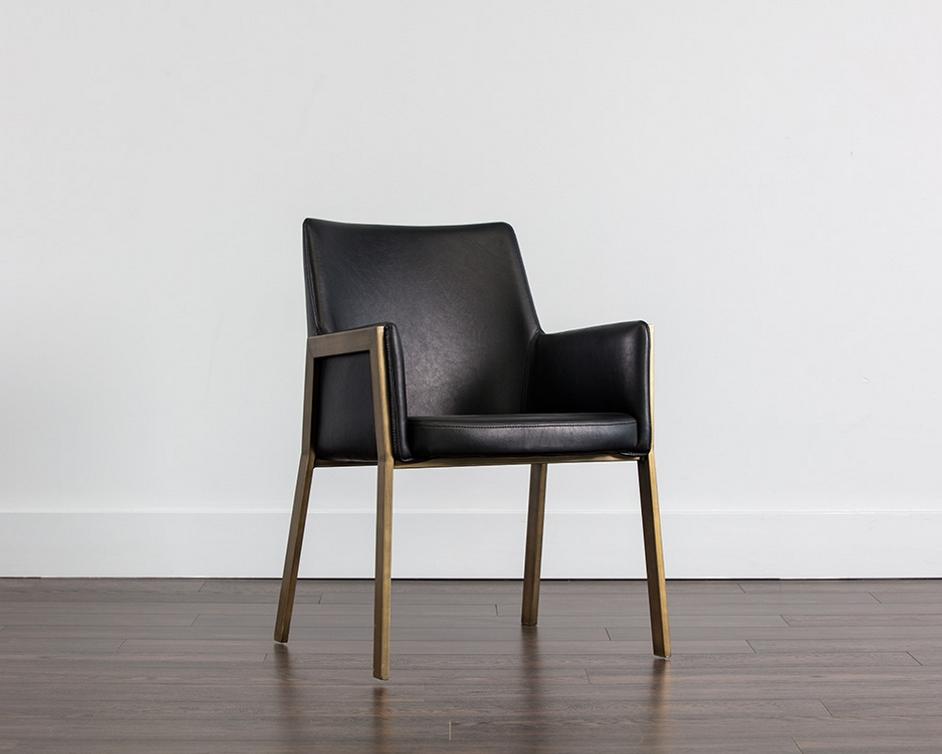 Bernadette Dining Armchair - Bravo Black by Sunpan