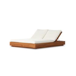 Kinta Outdoor Double Chaise Lounge - Faye Cream by Four Hands