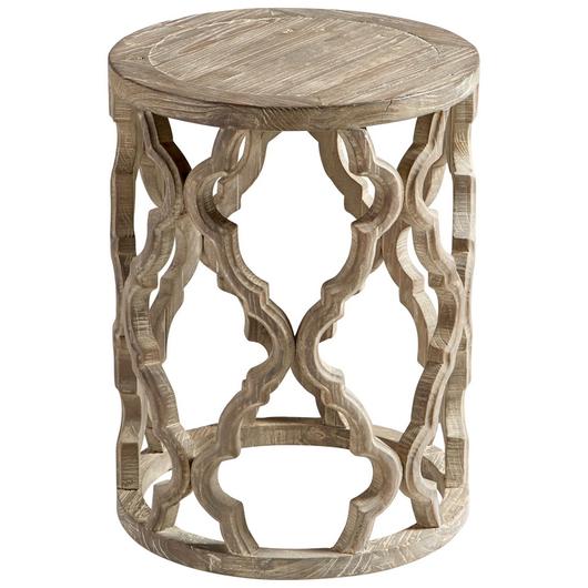 Sirah Side Table In Weathered Pine by Cyan Design