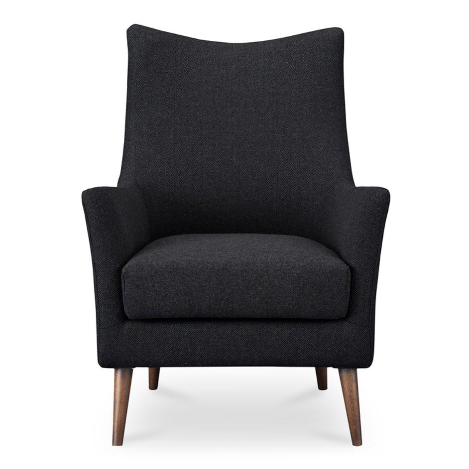 Fisher Armchair Wool Blend Charcoal by Moes Home