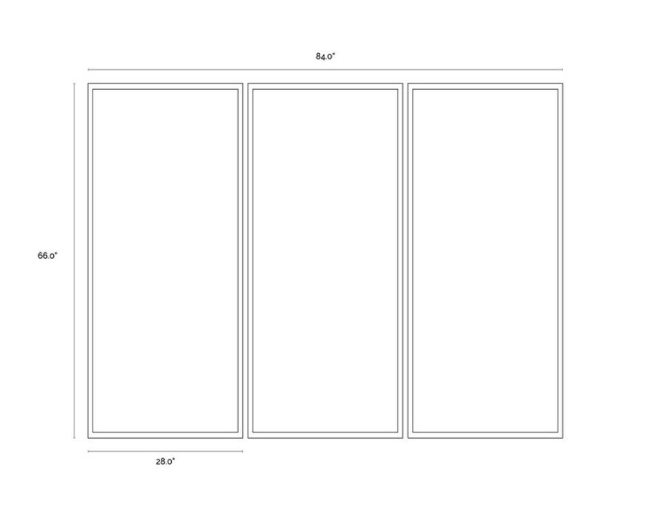 RADICAL INTERPRETATION (SET OF 3) - 28" X 66" - BLACK FLOATER FRAME by Sunpan