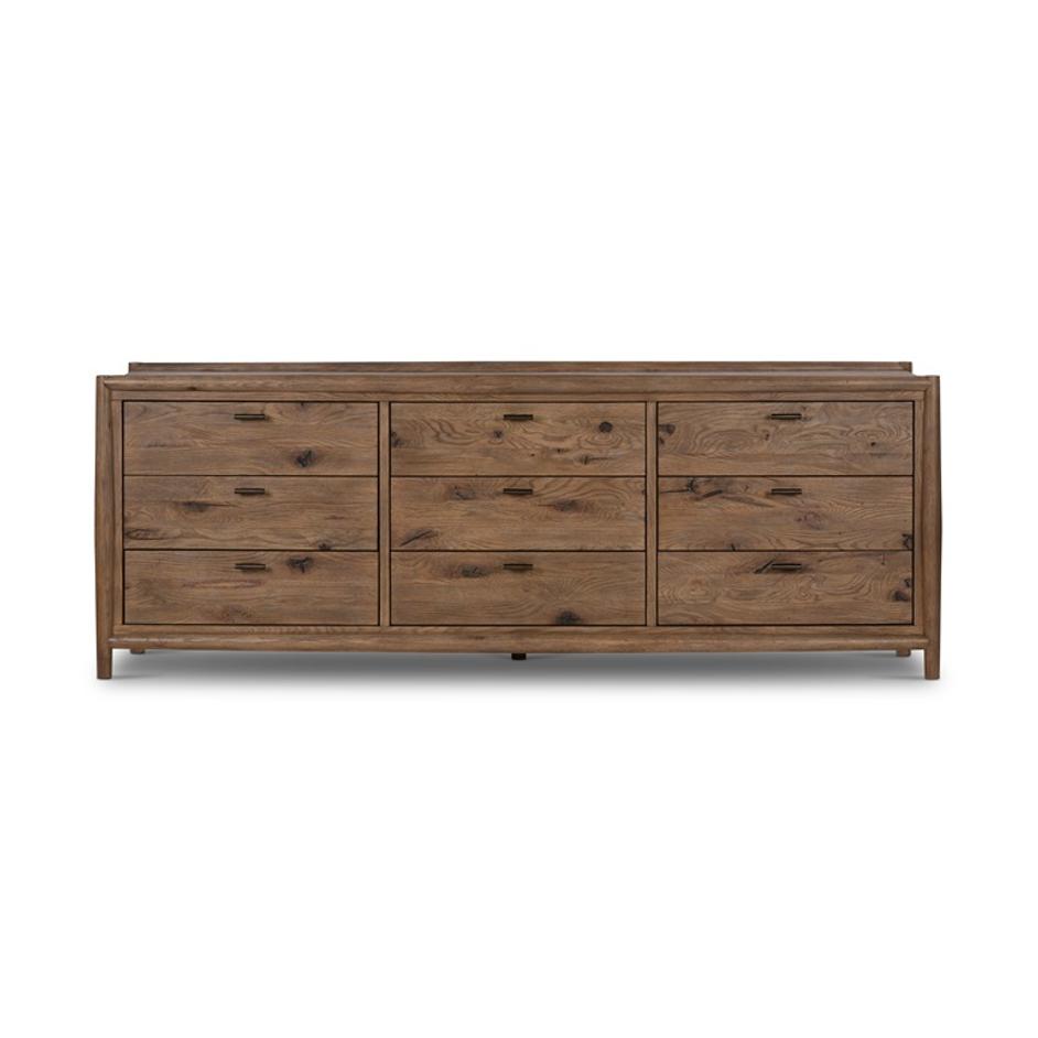 Glenview 9 Drawer Dresser In Weathered Oak by FOUR HANDS