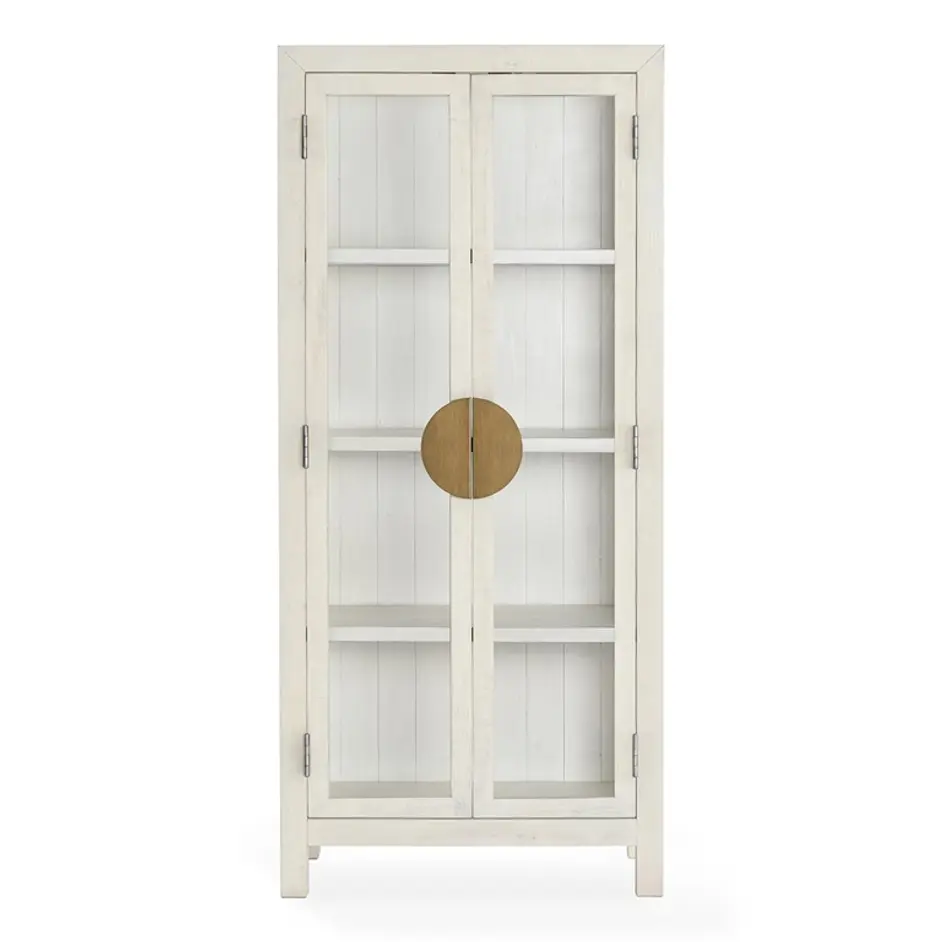 Milroy Reclaimed Pine Tall Cabinet Antique White by Classic Home