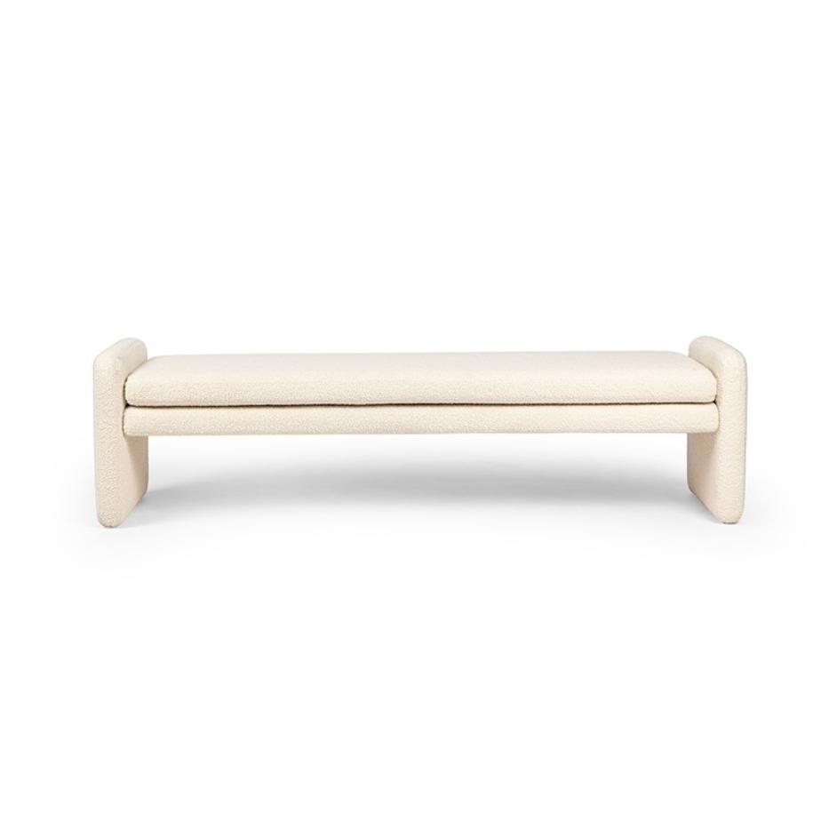 Serena Accent Bench in Durham Cream by FOUR HANDS