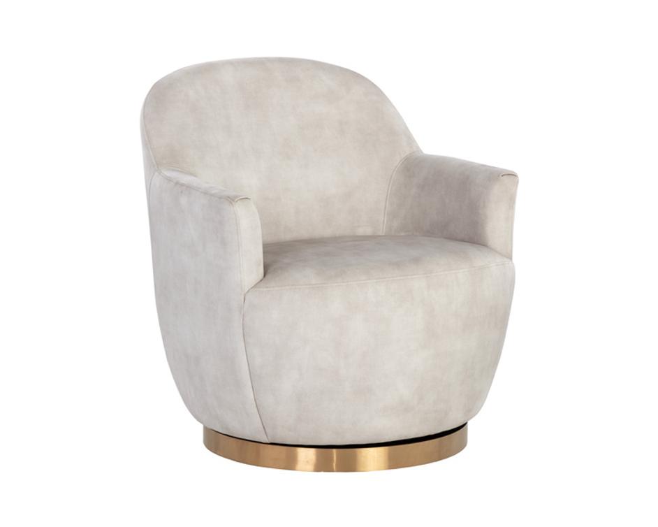 CASEY SWIVEL LOUNGE CHAIR - NONO CREAM by Sunpan