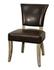 2pc Austin Bonded Leather Chair Natural Wood Legs, Vin by New Pacific Direct