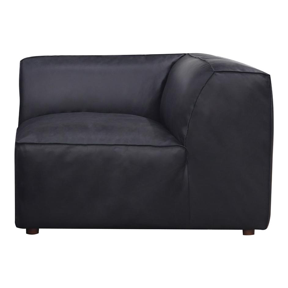 FORM CORNER CHAIR VANTAGE BLACK LEATHER by Moes Home